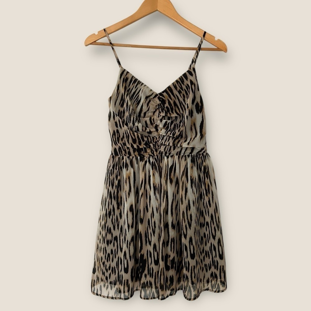 Dynamite Leopard Spaghetti Dress